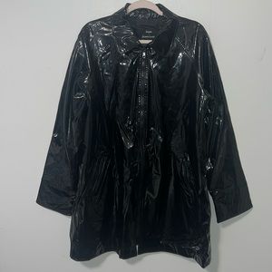 Dennis Basso black raincoat. Size L